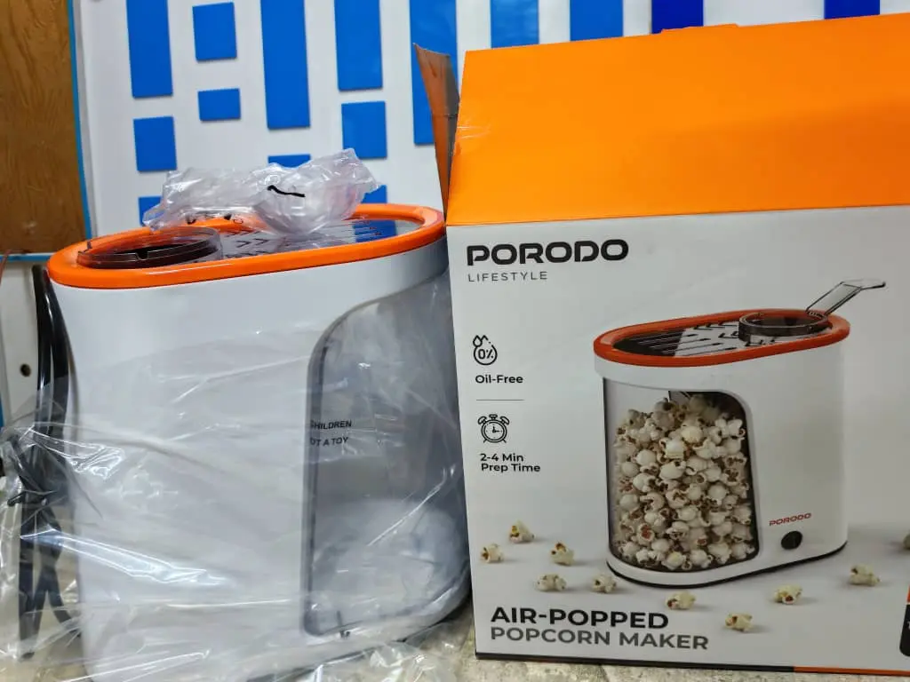 Porodo Lifetsyle 1200W Detachable Tank Popcorn Maker PDLFST061WHOG