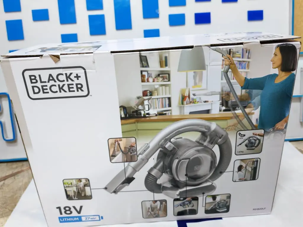 Black & Decker  PD 1820 LF 18V Lithium ion Dustbuster Flexi Hand Vac + Floor Extension Kit, 25 W, Dark Titanium/Chrome, Set of 5 Pieces PD1820LF-GB