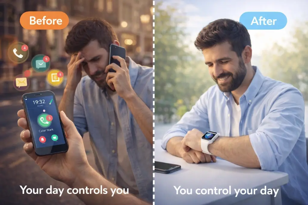 Porodo Magnifico 3 HD TFT Smart Watch White