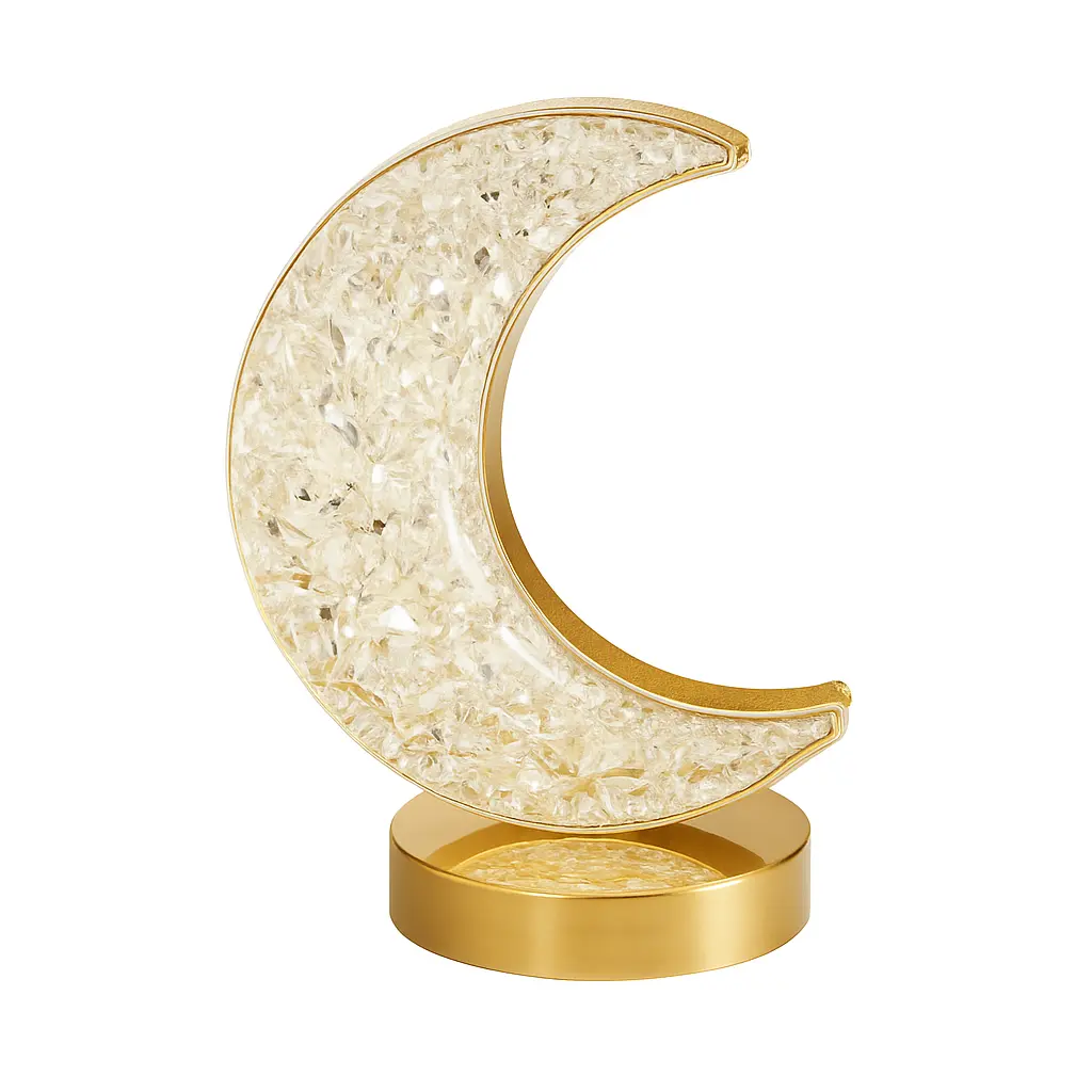 Crescent-Shaped Crystal Led Light
