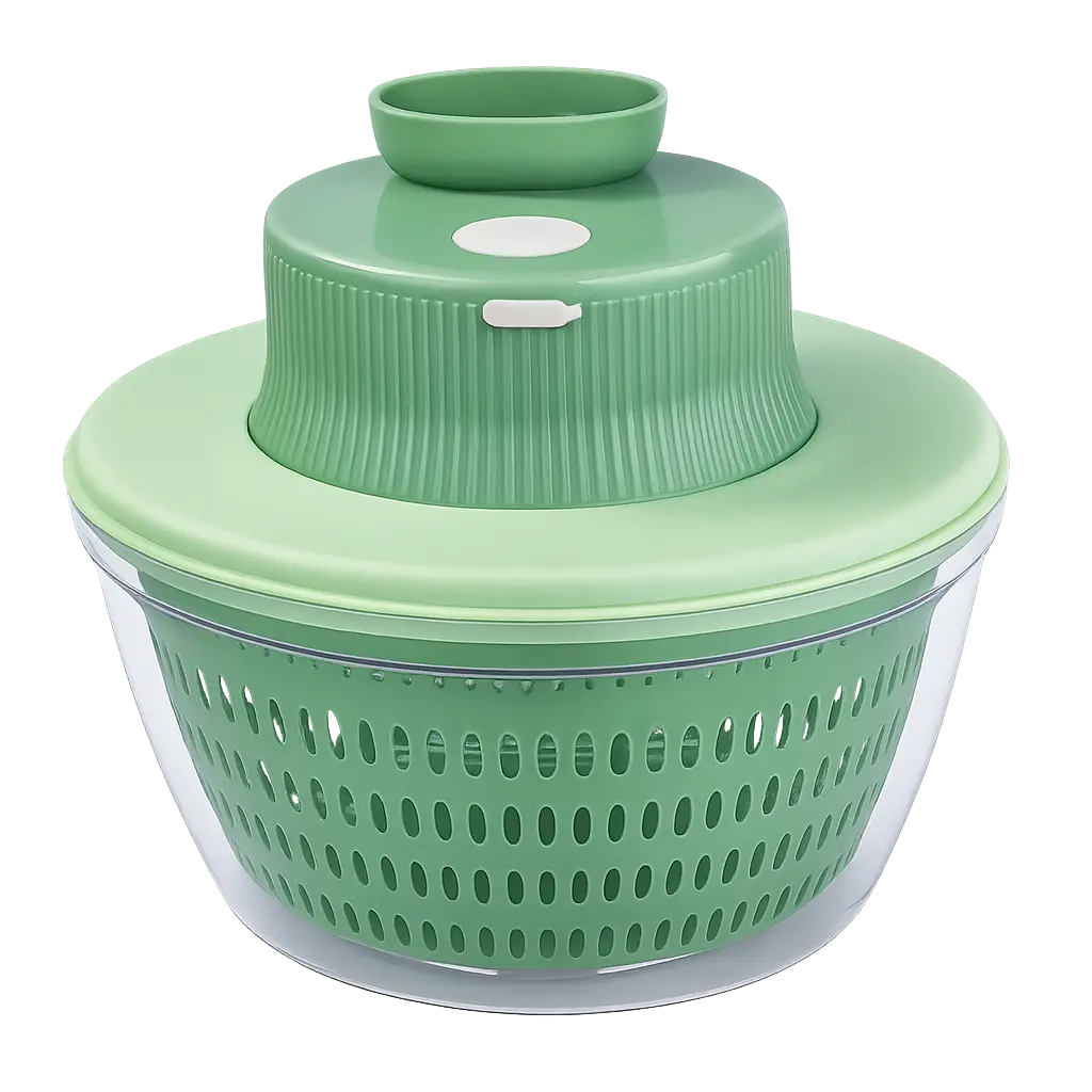 Draining Basket and chopper for Salad and Vegetable Drying -Green XY-222- G