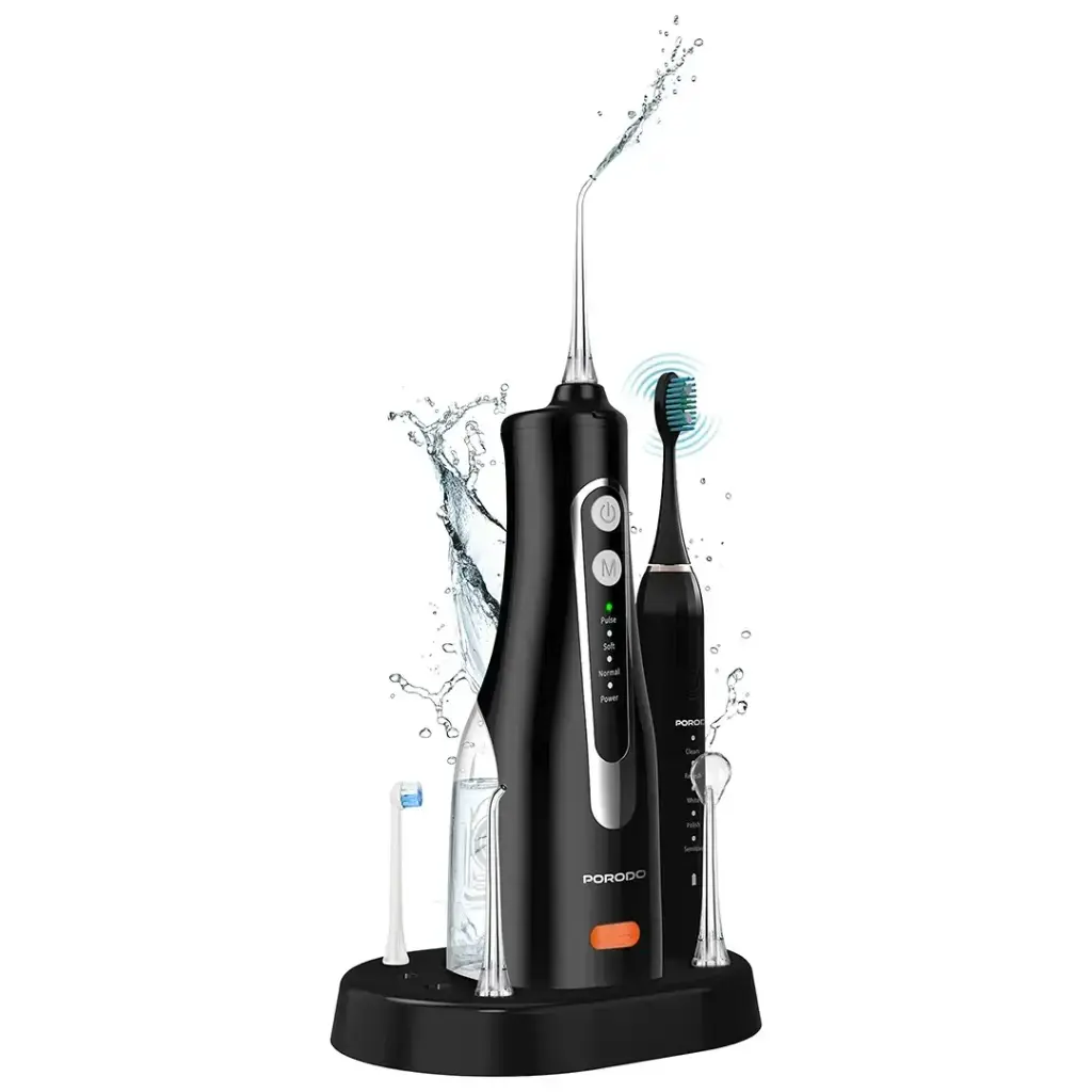 PORODO LIFESTYLE  WATER FLOSSER AND ELECTRIC  TOOTHBRUSH COMBO 6 HEAD  ATTACHMENT  pdlstc2254