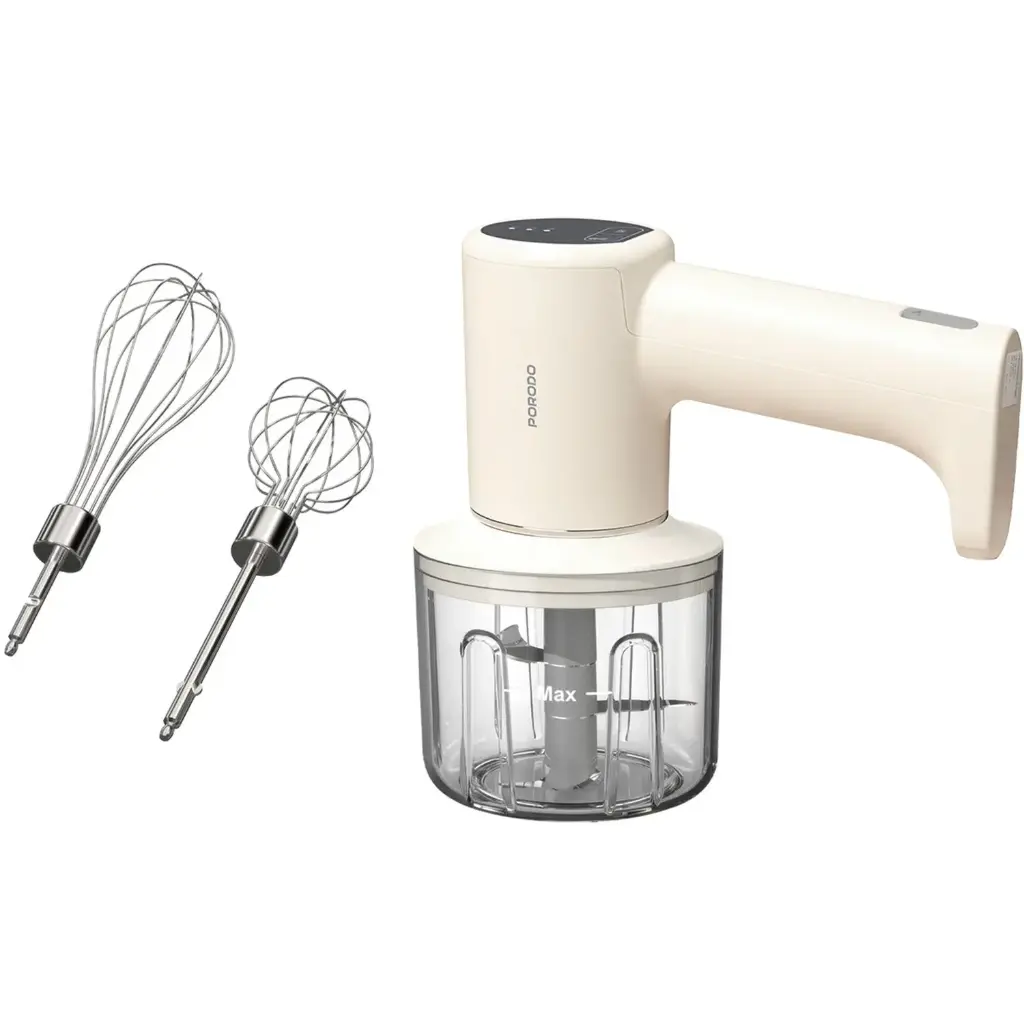 Porodo Lifestyle 2 IN 1 Rechargeable Hand Blender- Beige pdlfstbp70bg