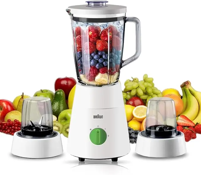 خلاط براون 3 في 1، 500 واط، 1.75 لتر JB0153WH