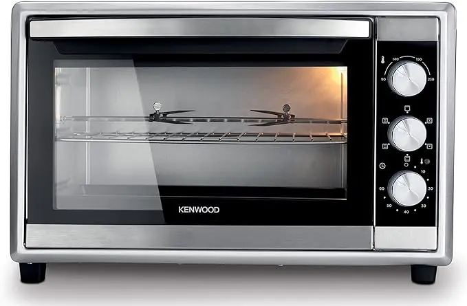 KENWOOD 45L Toaster Oven - Oven Toaster Grill Large Capacity Double Glass Door 1800 WATT MOM45.000SS