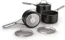 Ninja ZEROSTICK Essentials Cookware 3-Piece Saucepan Set with Glass Lids, Non-Stick CI3000UK 