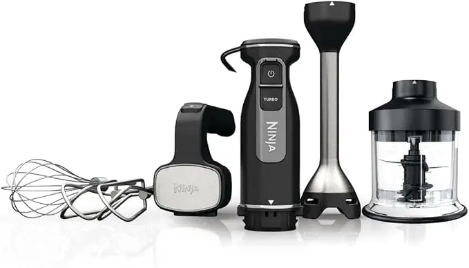 Ninja Foodi 3-in-1 Hand Blender, Hand Mixer & Chopper, Food Processor with 3 Attachment CI100UK