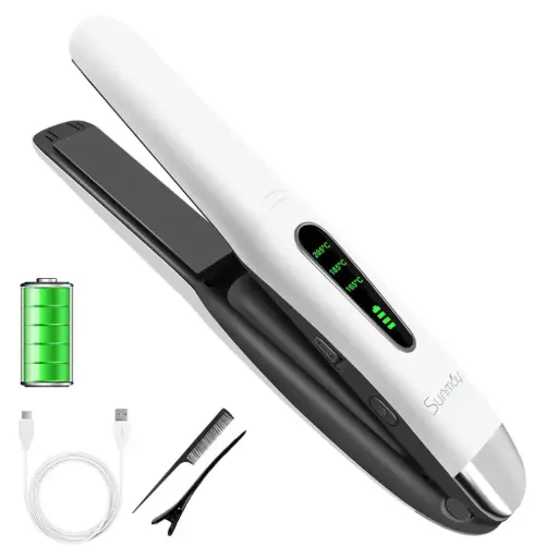 [HLQ-001] Cordless Hair Straightener And Curler 2 In 1