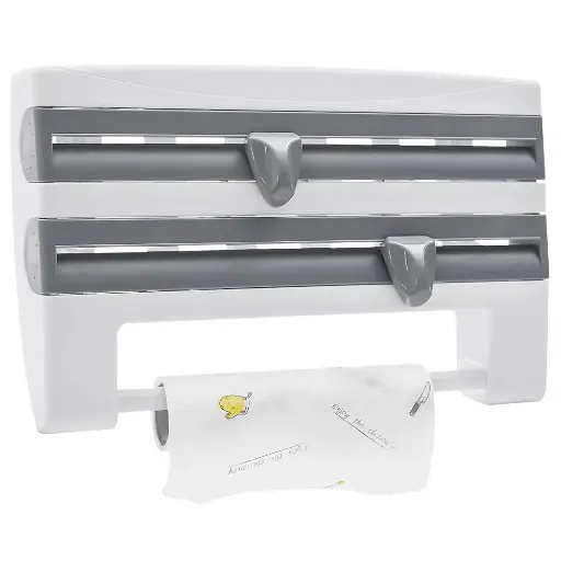 [A-515] Roll N Roll Multi-Tier Wall-Mounted Kitchen Organizer for Paper and Tissue Dispensing