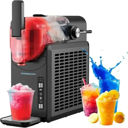 [4018561]  Powerology 200W Slushy Machine 2L With Digital Touch Display - Black White 