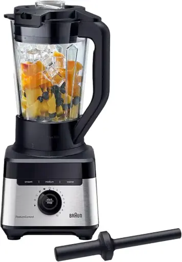 [JB 7550 BK] Braun PowerBlend 7 iTexture Control, 9 Food Programs, 1400