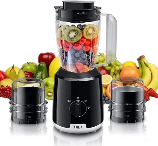 [JB 1023 BK] Braun PowerBlend 1 Jug Blender JB 1023 BK, 600 Watts, 1.2L Capacity