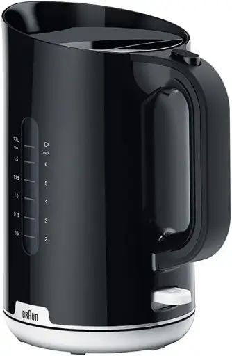 [WK 1100 BK] Braun Breakfast1 Collection Kettle 360° Rotating Base Removable Limescale Filter 1.7L Capacity BPA Free WK1100BK 2200W