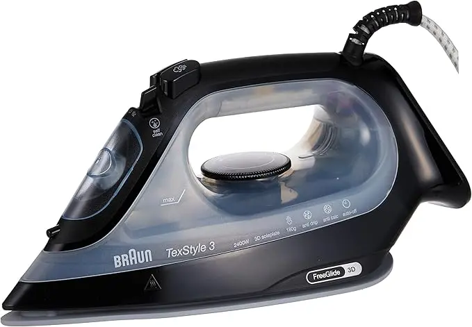 Braun TeXStyle Steam Iron, Black, Si 3055 Bk 2400 watt