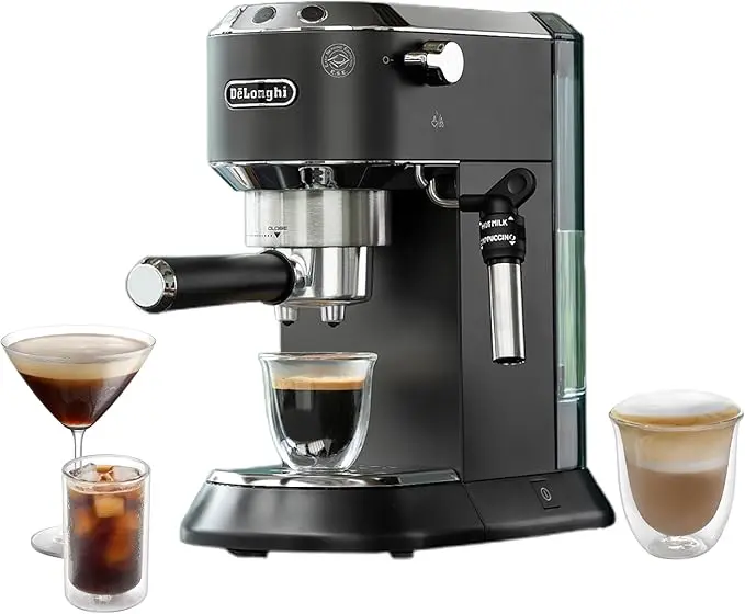 DeLonghi Dedica EC685. BK Adjustable Black Espresso Maker 1300 watt