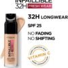⁦كريم أساس (بيج 155) L'Oreal Paris Infallible 24H Liquid⁩ - الصورة ⁦3⁩